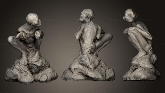 Figurines heroes, monsters and demons (Smeagol, STKM_0515) 3D models for cnc